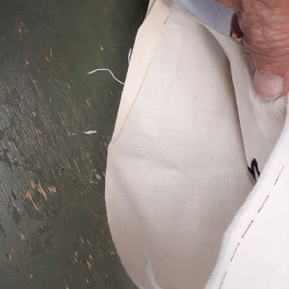 Vintage Embroidered Pillow cover with 2 scottie dogs watching a bird - Picture 3 of 5